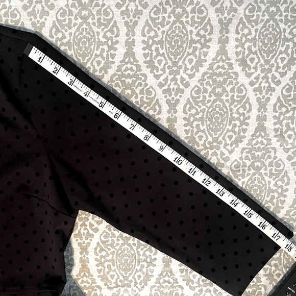 SOLD Talbots Dress Sz 8P Black Texture Dot Fit Flare 3/4 Sleeves Preppy Career - Picture 10 of 13